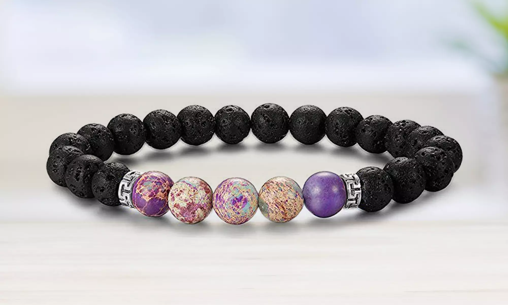 Natural Agate Diffuser Bracelet with Optional Essential Oils