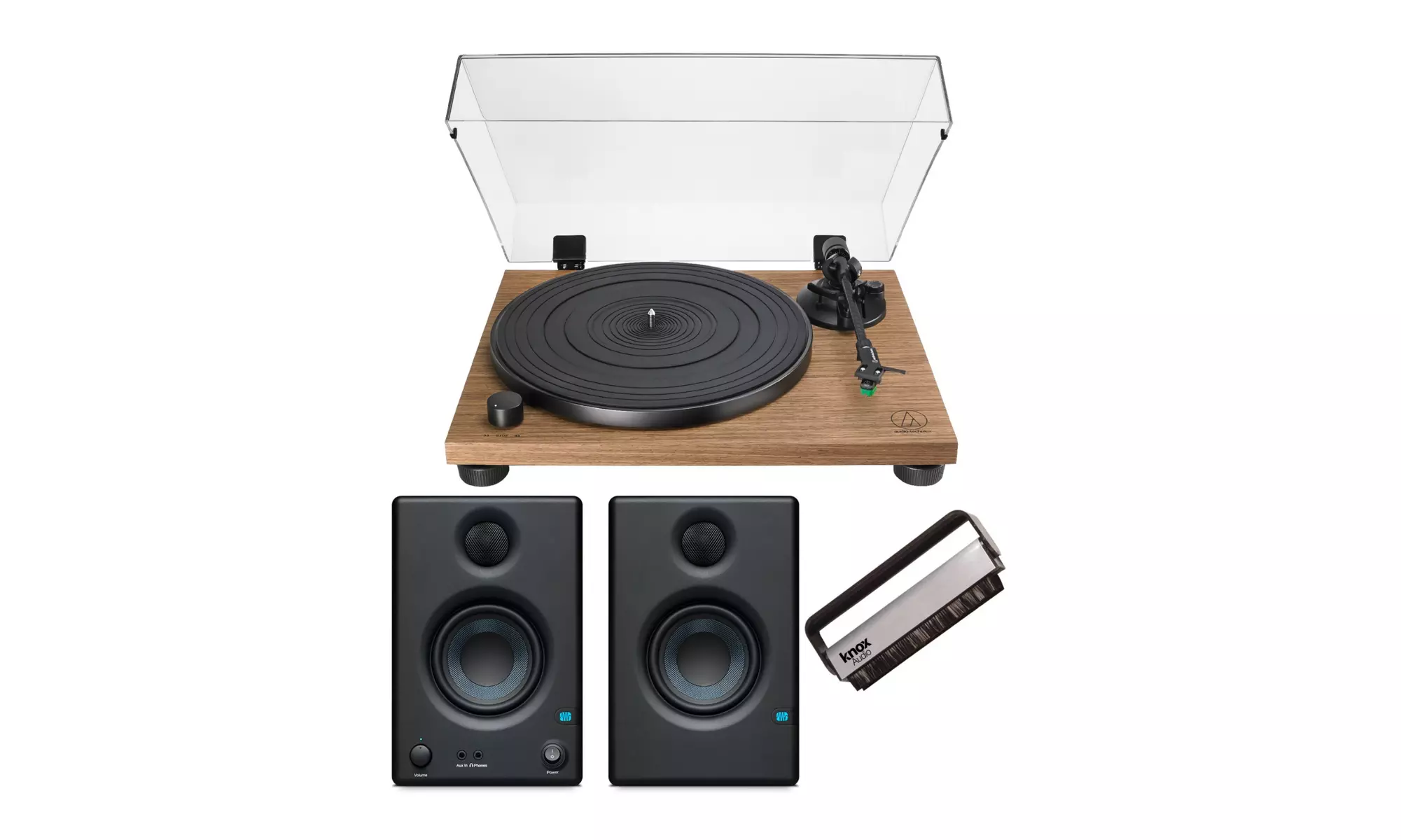 Audio-Technica AT-LPW40WN Fully Manual Belt-Drive Turntable (Walnut) Bundle - Primary Image