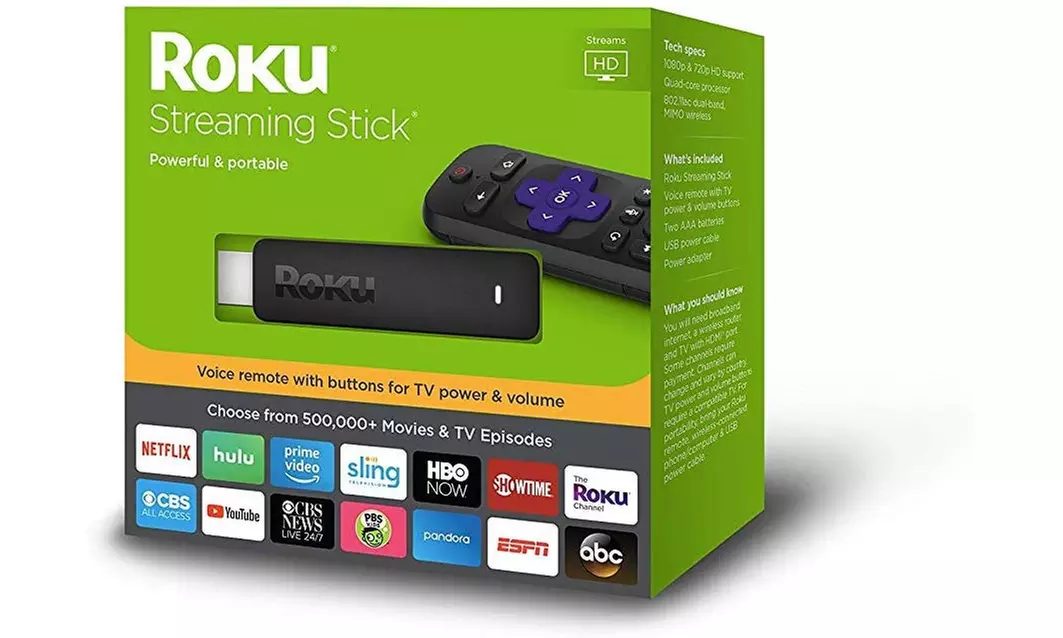 Roku 3800RW Streaming Stick (GEN6) with Voice Remote - Black - Primary Image