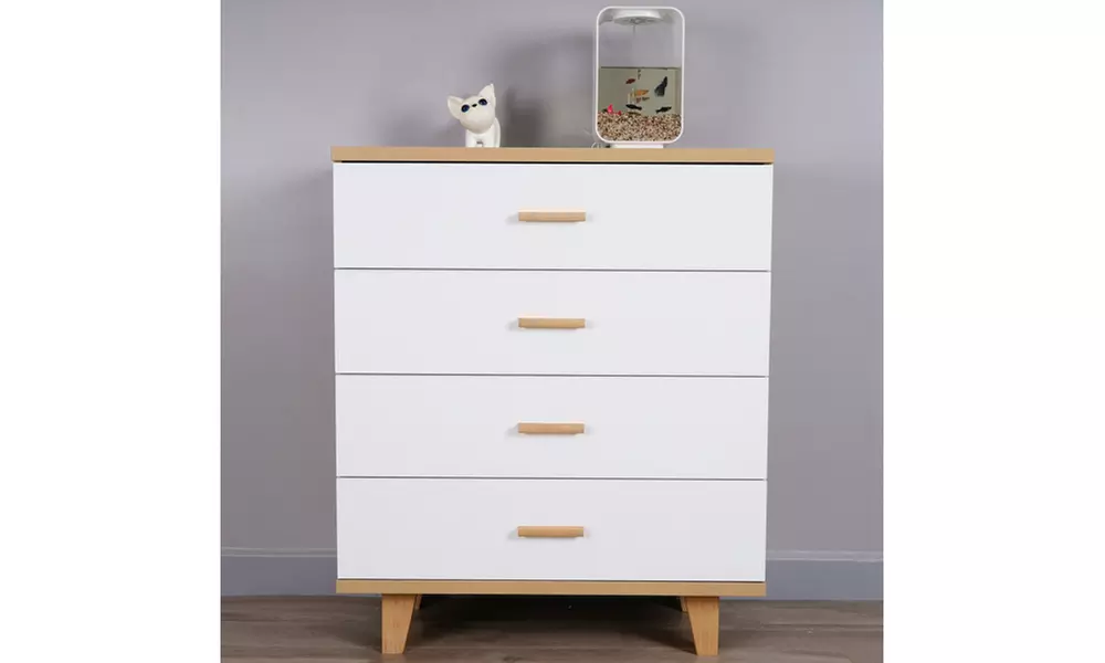 Modern Design Wooden Dresser Bedroom Storage Drawer Organizer Closet - Primary Image