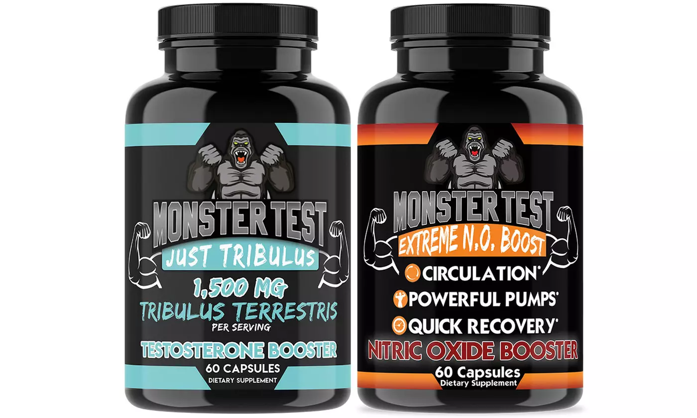 Monster Test Just Tribulus, Monster Test N.O. Nitric Oxide Test Booster Combo - Primary Image