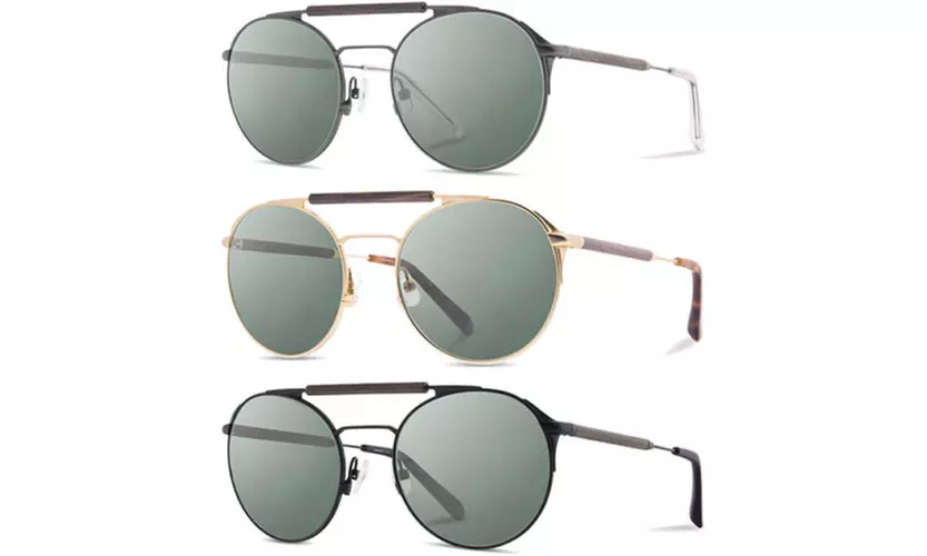 Shwood Eyewear Bandon Polarized Titanium Sunglasses - Primary Image