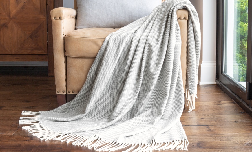 Up To 46% Off on Herringbone Throw Blanket - H... | Groupon Goods