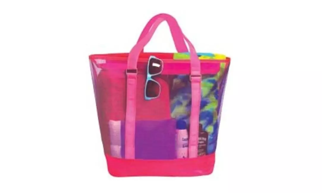 DM Merchandise SLTOT-AS Mesh Tote Bag Two-Tone - Primary Image