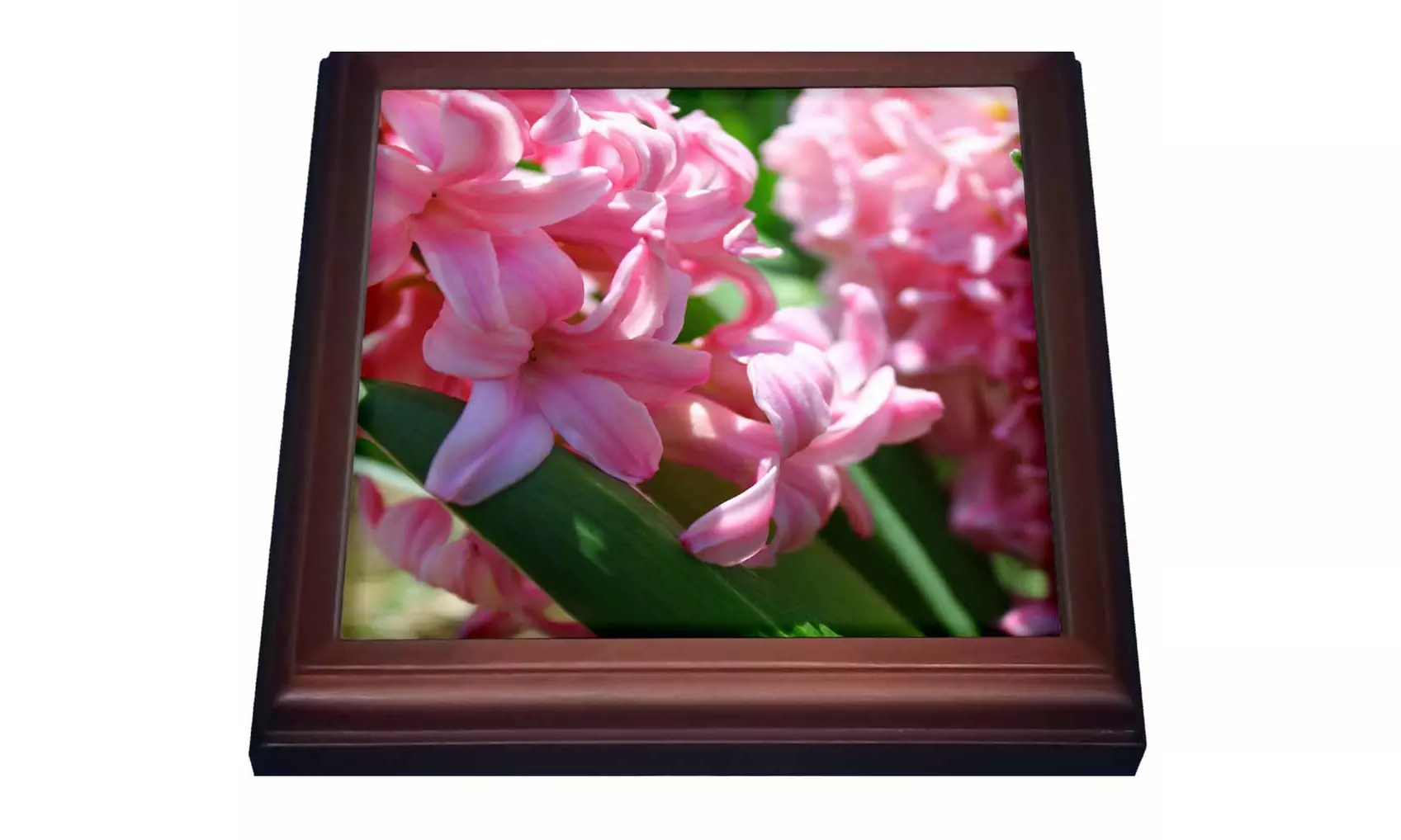 Trivet with Tile Spring bringing the blooming of pink Hyacinths - Primary Image