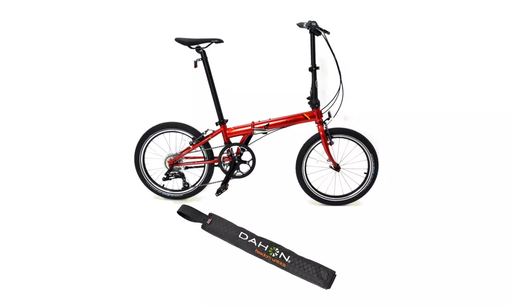 Dahon Speed D9 Deltec Folding Bike (Red) with Carry Strap - Primary Image
