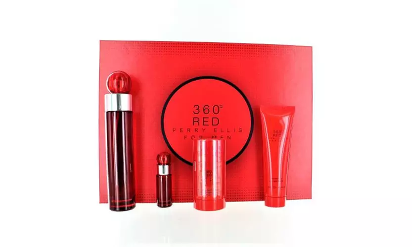 Perry Ellis 360 Red Eau de Toilette Cologne 4-Piece Gift Set for Men - Second Medium