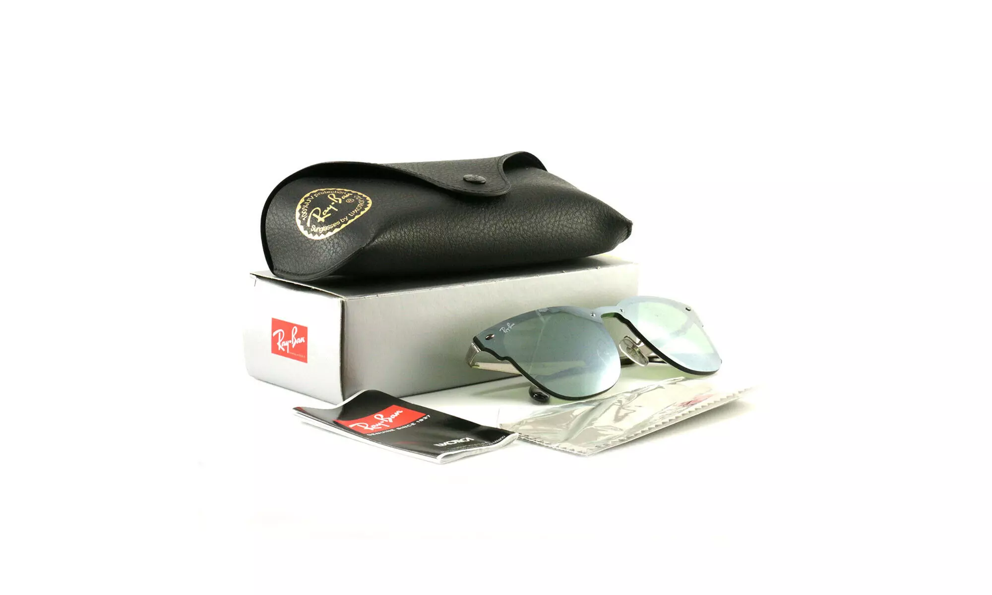Ray-Ban Clubmaster Sunglasses RB3576N Silver Green 042/30 Green Lens 41 14 140 - Second Medium