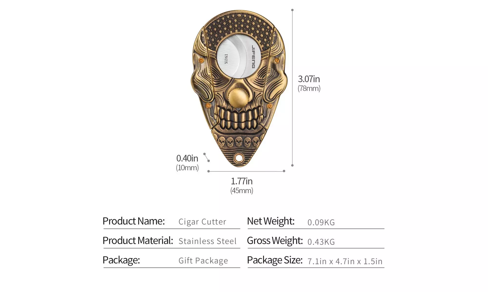 Jifeng Cigar Accessories Windproof lighter / Premium Cigar Cutter Gift Box Set - Second Medium