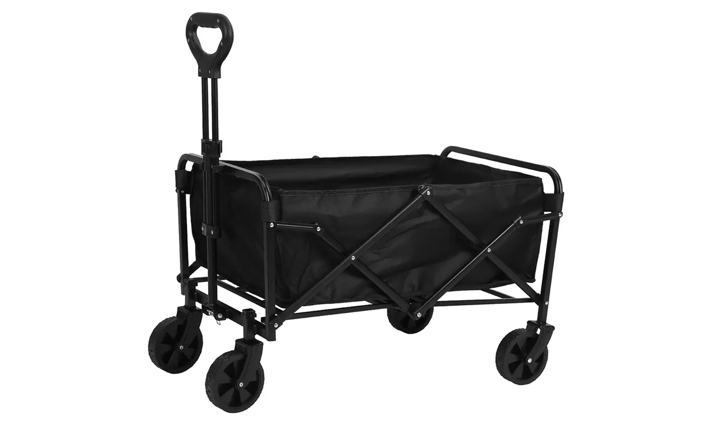 LakeForest Collapsible Utility Wagon Foldable Cart with All-Terrain Wheels