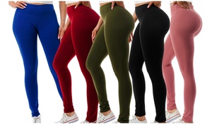 2 Pack Women's High Waisted Leggings Stretch Tummy Control Pants S-3XL