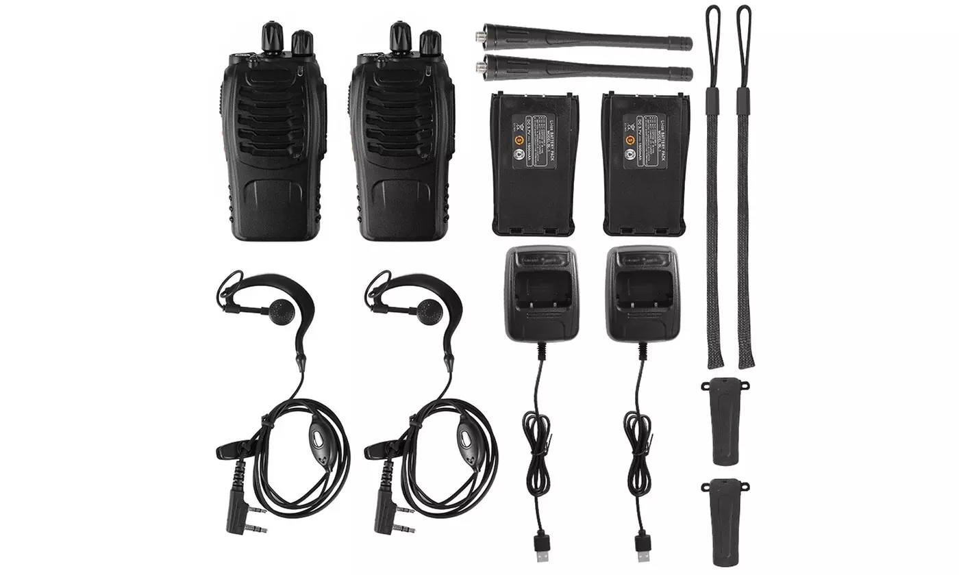 Baofeng BF-888S Long-Range 16-Channel Two-Way Walkie Talkies (2-Pack)