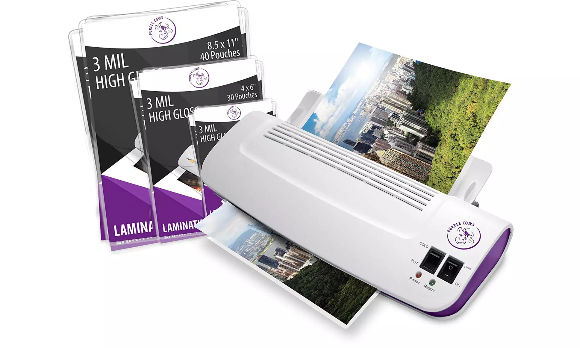 Purple Cows Hot and Cold 9" Laminator - Second Medium