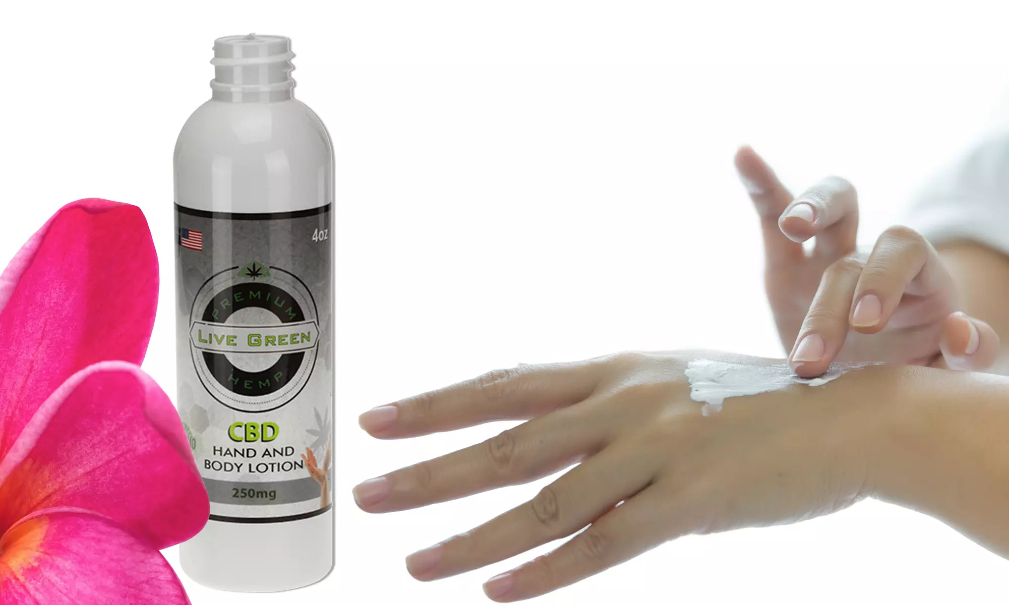 CBD Herbal Body Moisturizer Plus Aloe Lotion 250mg (4Oz) by Live Green Hemp - Primary Image
