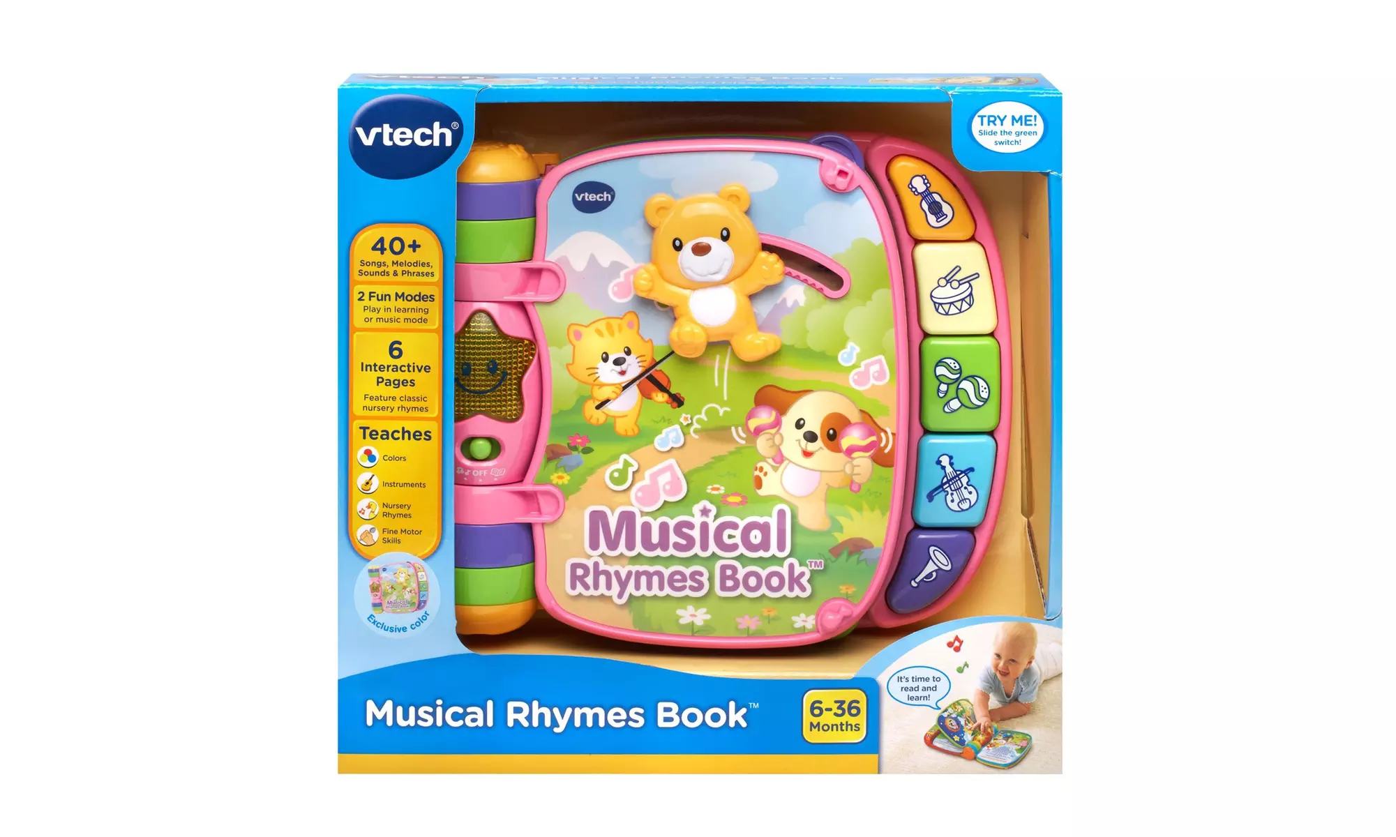 VTech Musical Rhymes Book, Pink - Second Medium