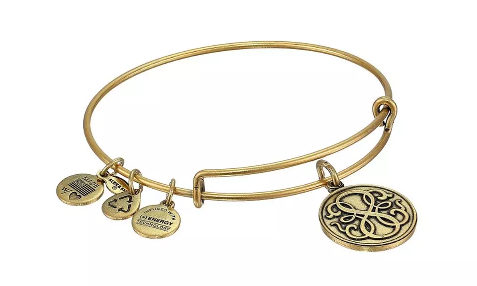 Alex and Ani  PATH OF LIFE  Russian Gold Charm Bangle w/ Tag Card & Box - Primary Image