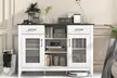 Costway Sideboard Buffet Cabinet with 2 Drawers 2 Doors 3 Open Compartments - Second Medium