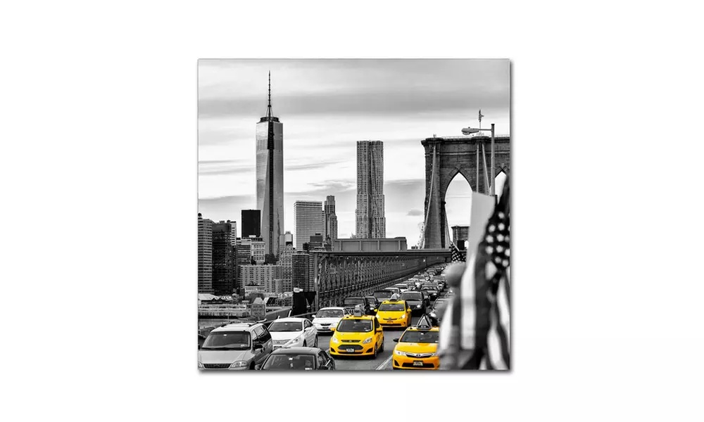 Philippe Hugonnard 'Taxis in New York' Canvas Art - Primary Image