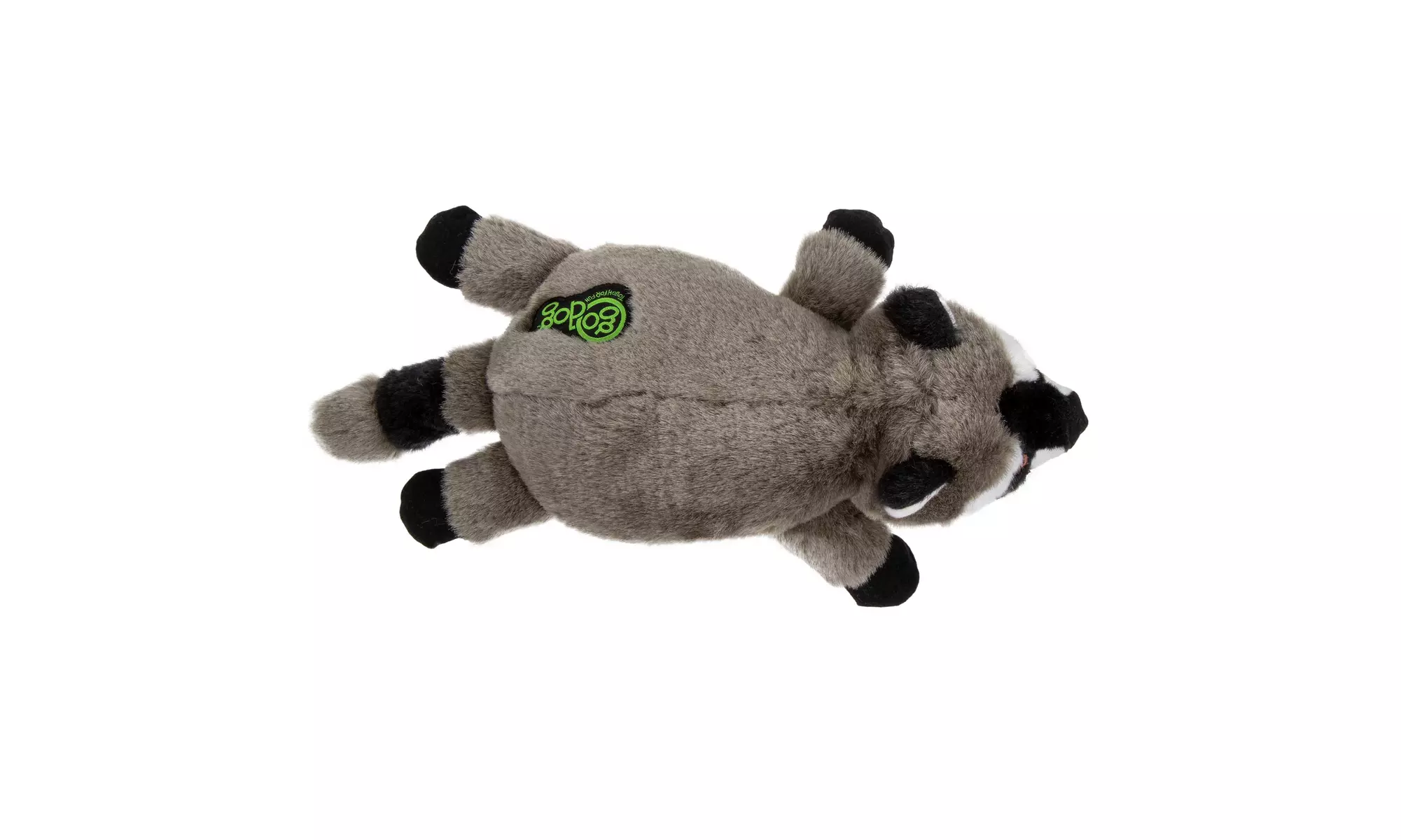goDog Flatz Squeaky Plush Dog Toy with Chew Guard Technology
