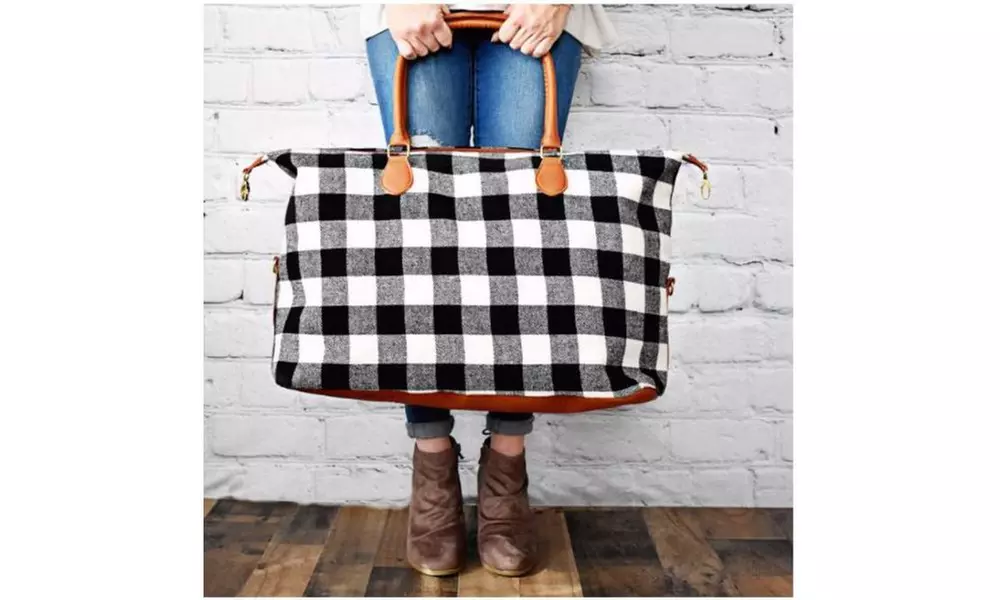 Buffalo Check Weekender Bag  - Second Medium