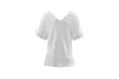 Women's White/Apricot/Black Soak It Up Cotton Button Down Blouse - Image 7