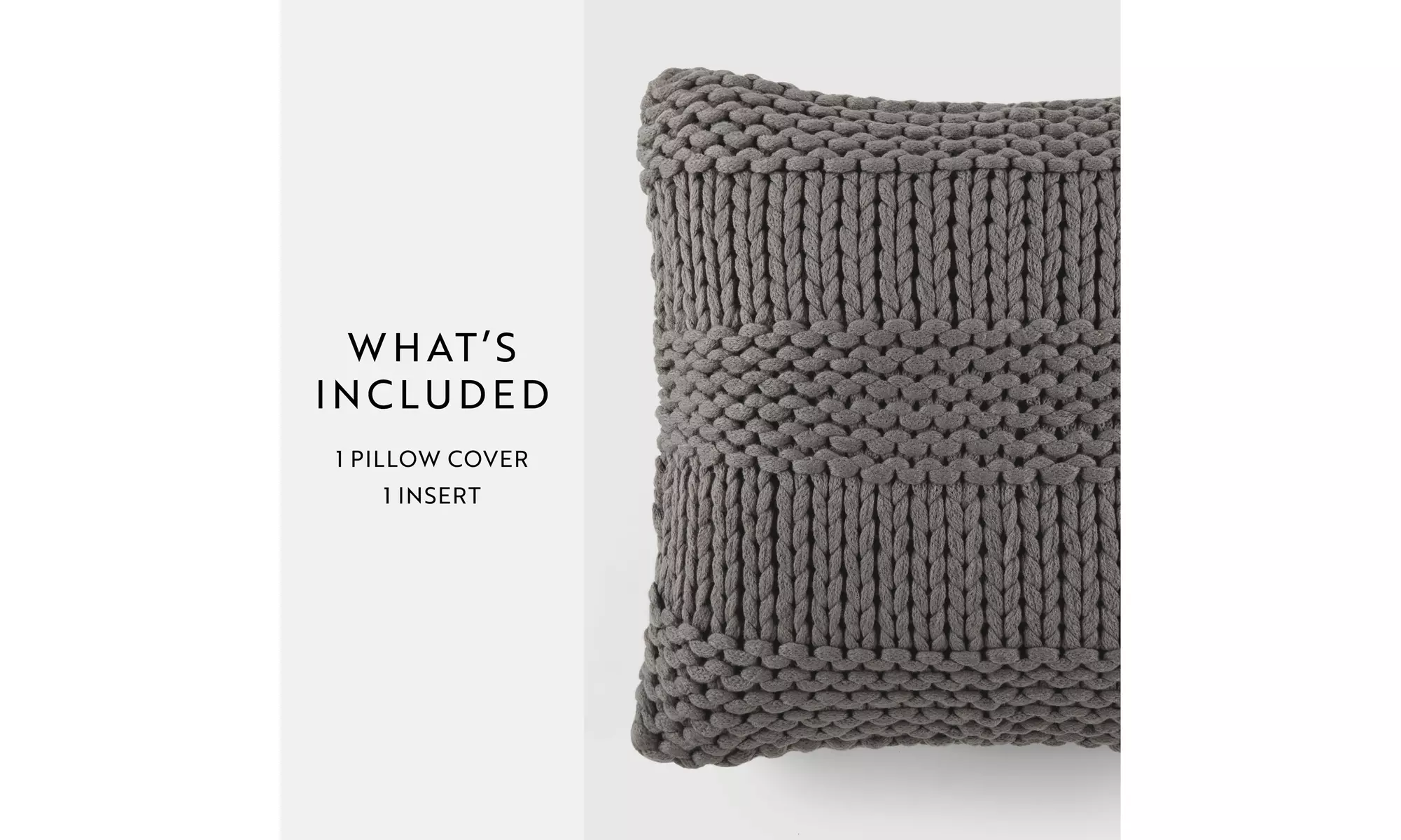 iEnjoy Home Cozy Chunky Knit Acrylic Decor Throw Pillow