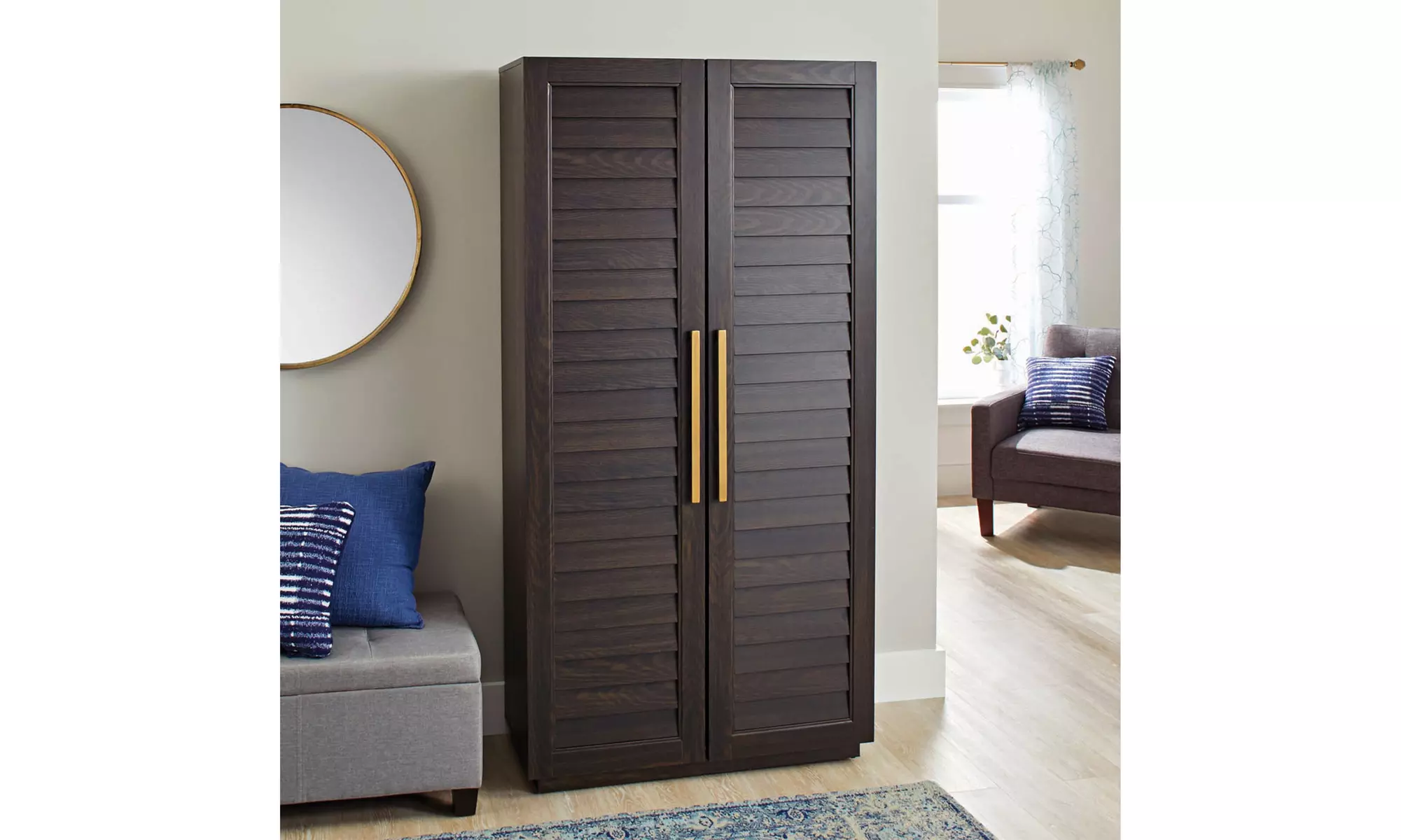 Ellis Shutter Bookcase Storage Cabinet - Primary Image