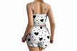 Women 2-Piece Cute Heart Print Pajama Set Cami Top & Shorts Summer Sleepwear - Image 7