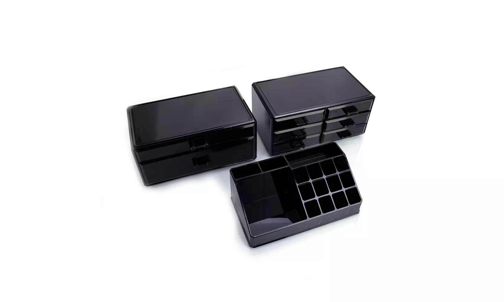 Plastic Cosmetics Storage Rack without Transparent 6 Small & 2 Large Drawers  - Second Medium