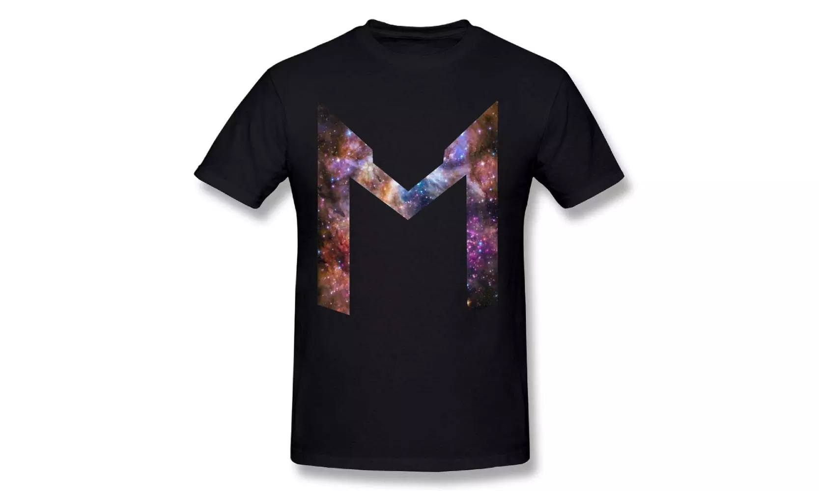 Man Markiplier Space Logo Adult Humorous Novelty Graphic Short T-Shirt Tee Black - Primary Image