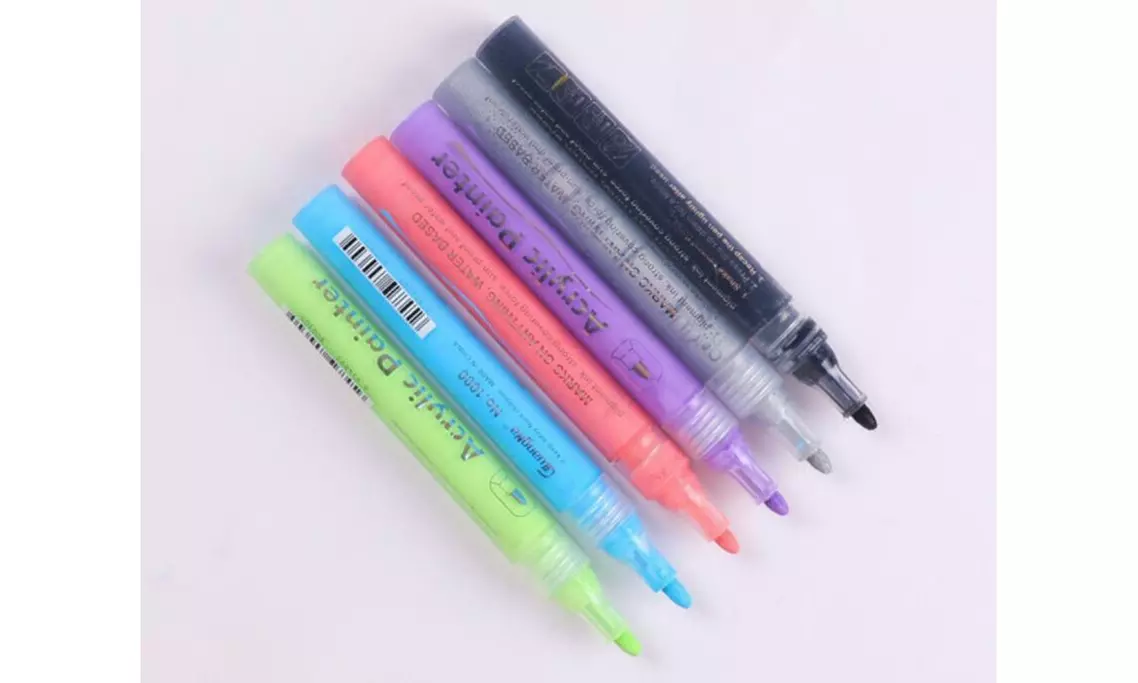 Acrylic Paint Marker Pens Set Pebble, Rock & Stone painting, Scrapbooking,Fabric