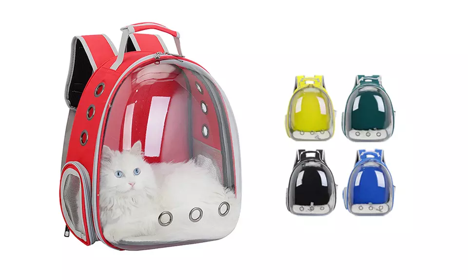 Transparent Capsule Backpack For Pets - Primary Image