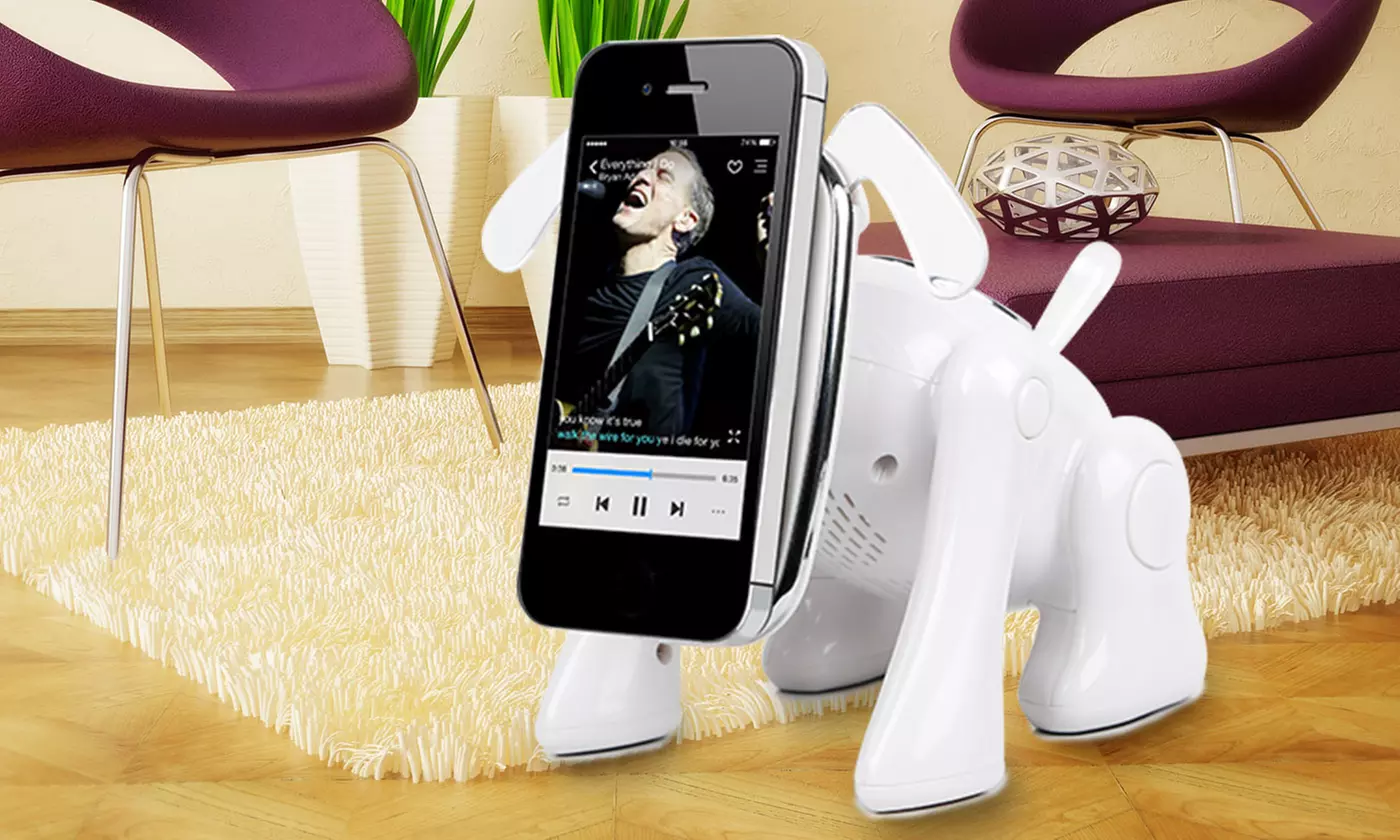 Kocaso Puppy-Shaped Wireless Bluetooth Speaker with Hands-Free Calls & FM Radio