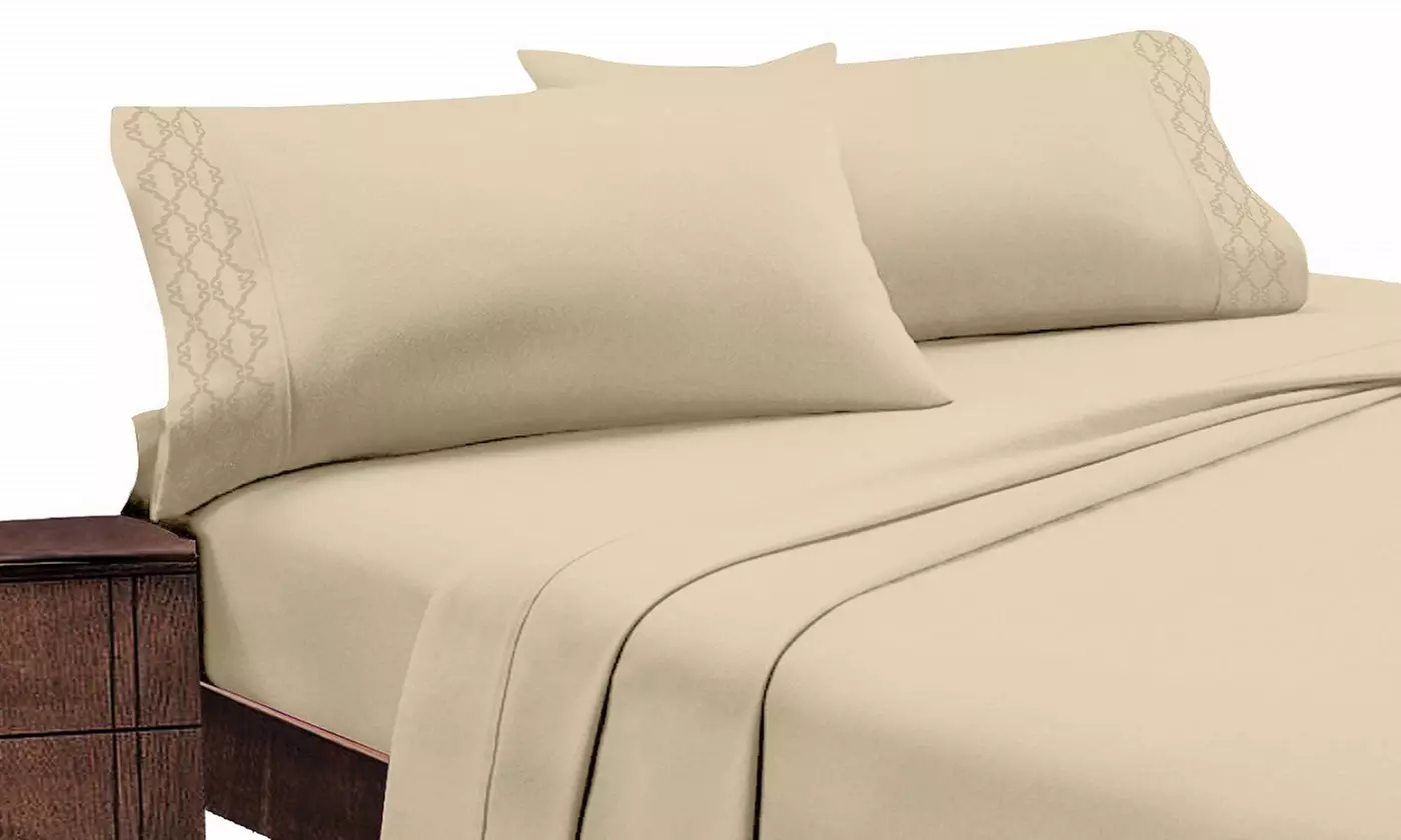 Home Sweet Home Extra Soft Deep Pocket Embroidered Sheet Set