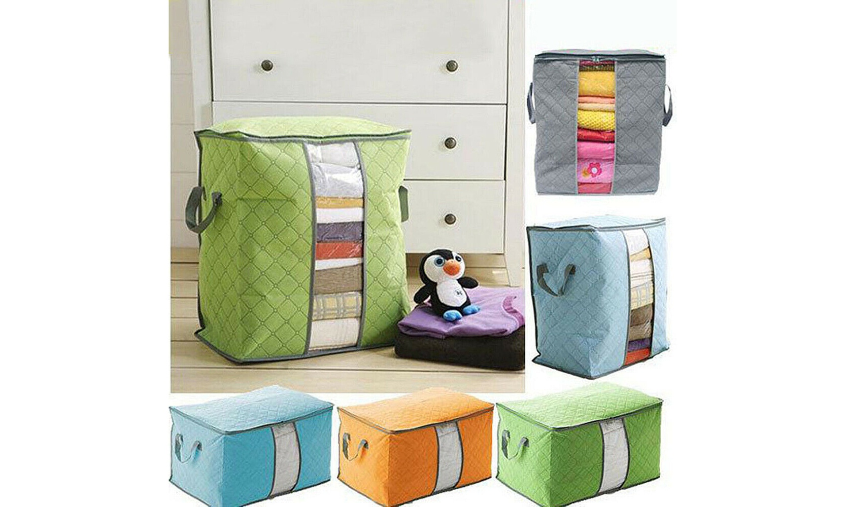 Anti Dust Large Storage Bag Clothes Quilt Blanket Storage Sort Home Organizer