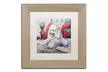 Jenny Newland 'White Poodle' Matted Birch Framed Art - Second Medium