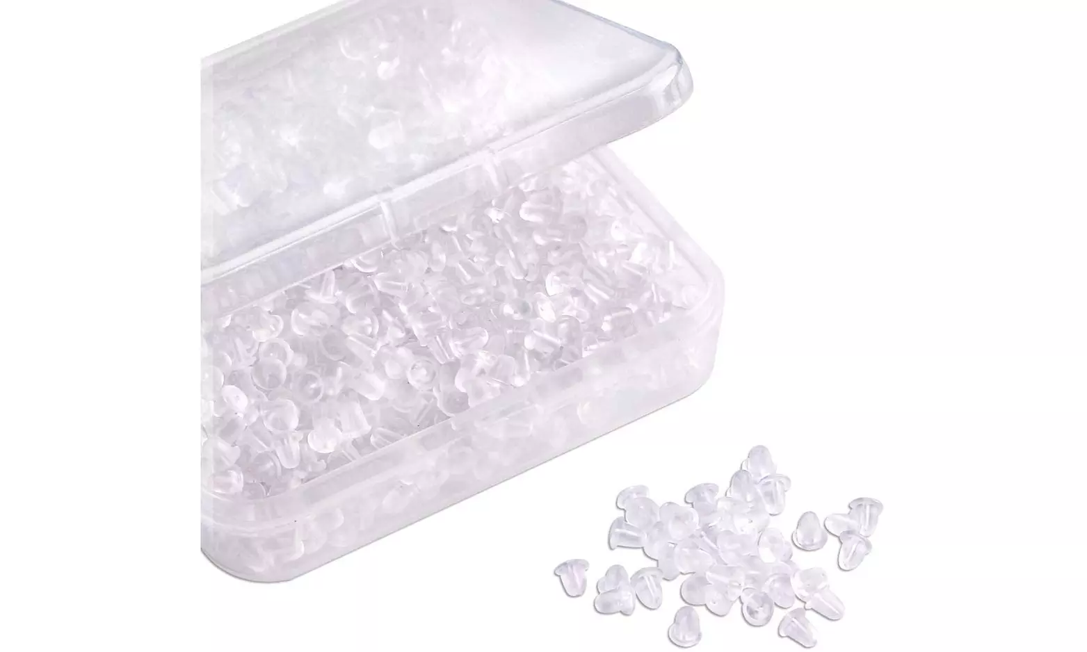 Soft Silicone Earring Backings  (500-Pack)