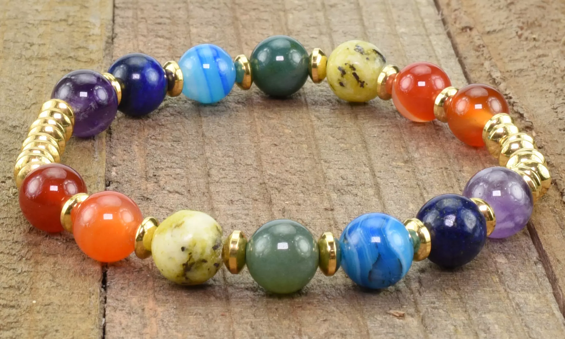 Pink Box Genuine Healing Chakra Bracelets - Made in the USA - Primary Image
