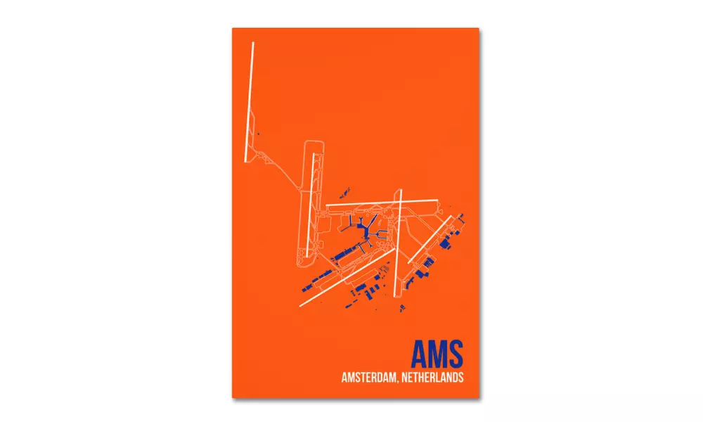 08 Left 'AMS Airport Layout' Canvas Art - Primary Image