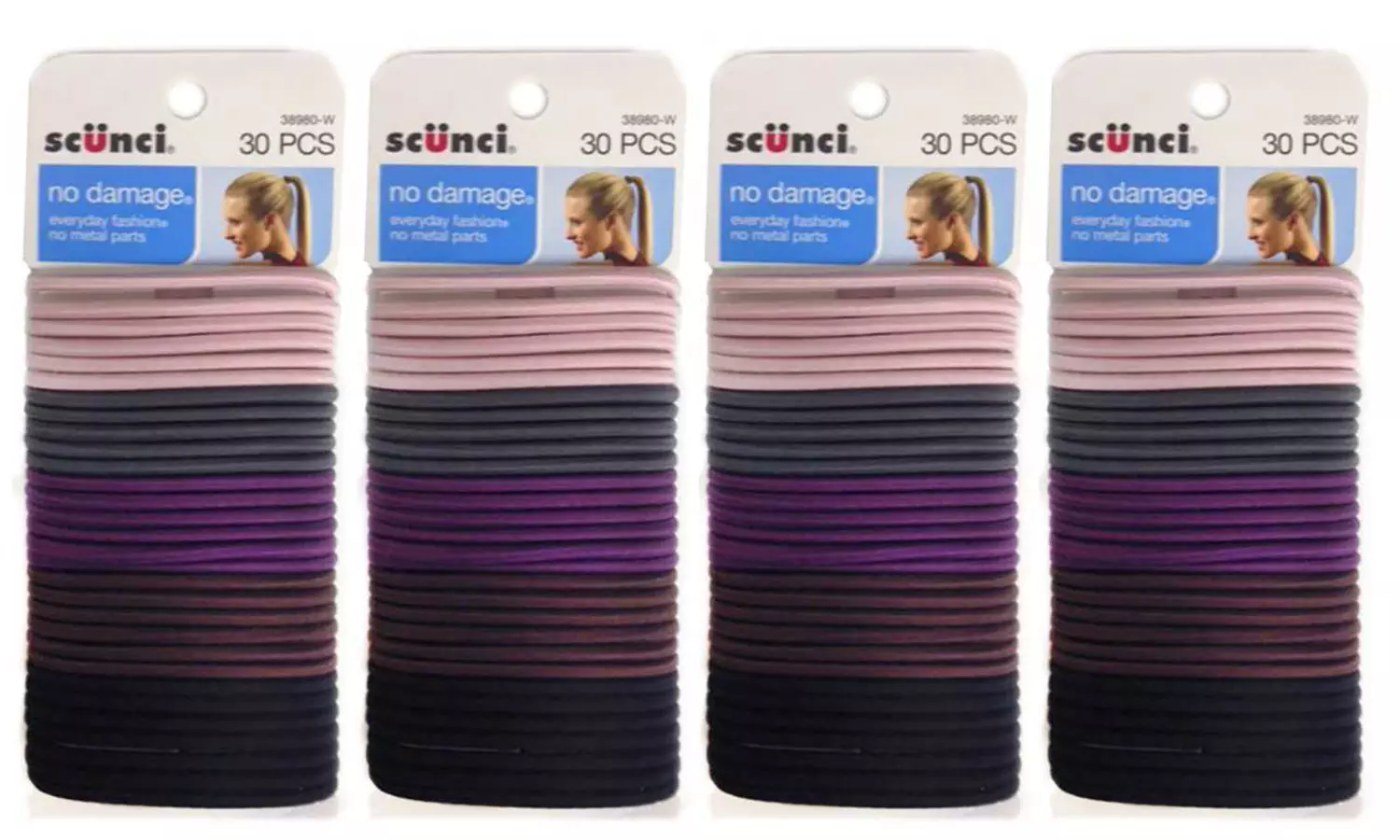 Scunci Hair Ties - No Damage - Elastics (100-120 count) - Second Medium