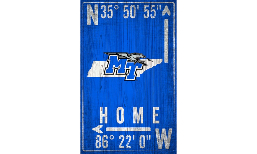 Image 57: Fan Creations NCAA Team Coordinates Sign
