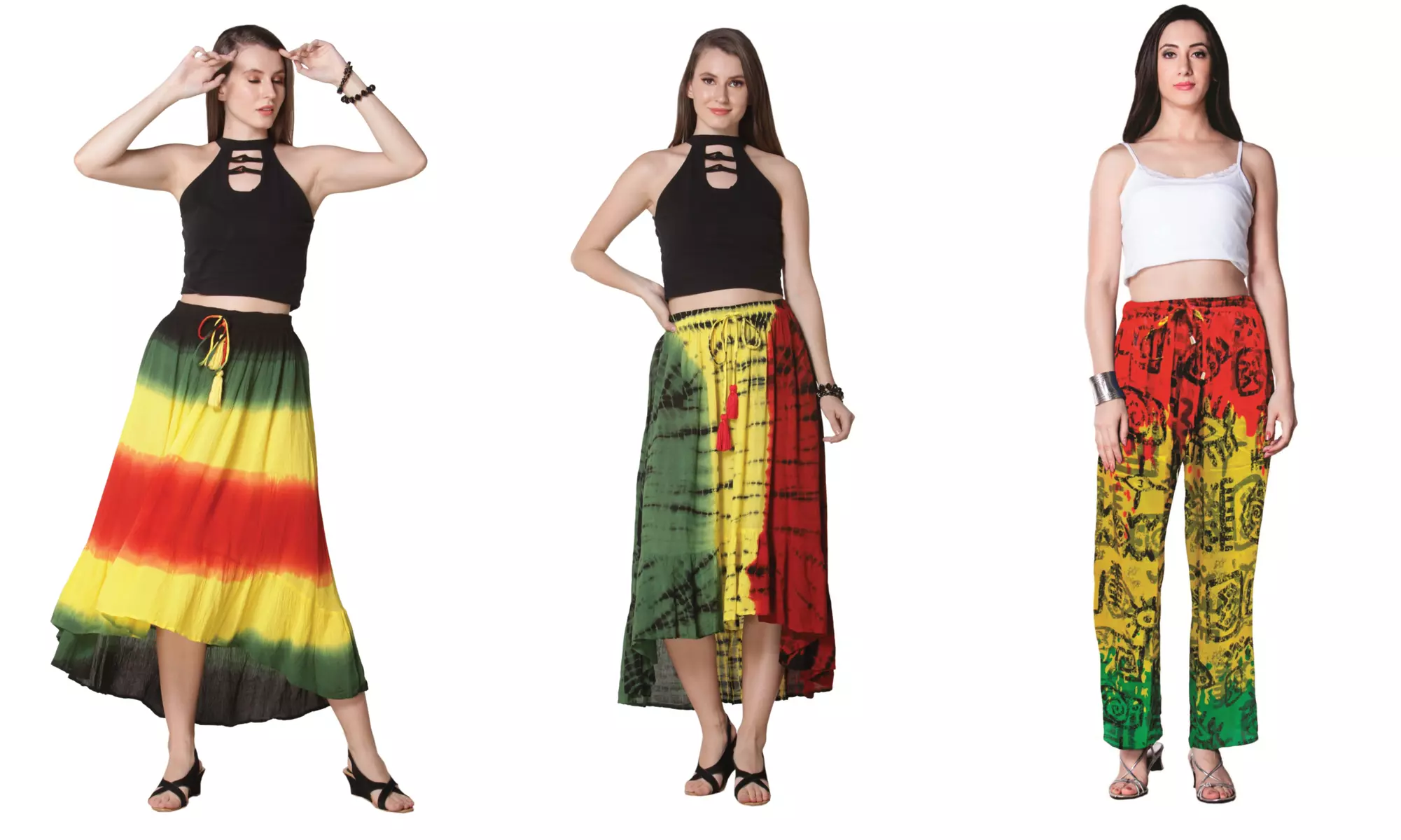 Women's Tie-Dye Rasta Skirts or Pant - Primary Image