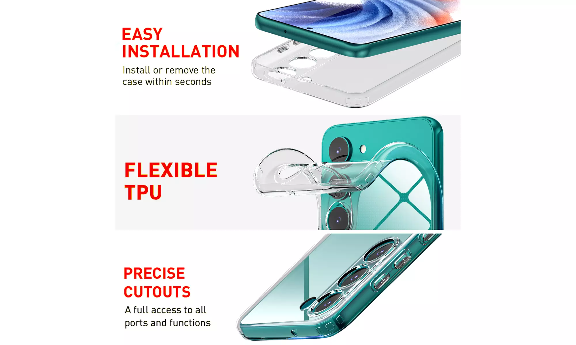 For Samsung Galaxy S23 Ultra/S23 Plus/S23 Case Slim Soft Thin Shockproof Cover