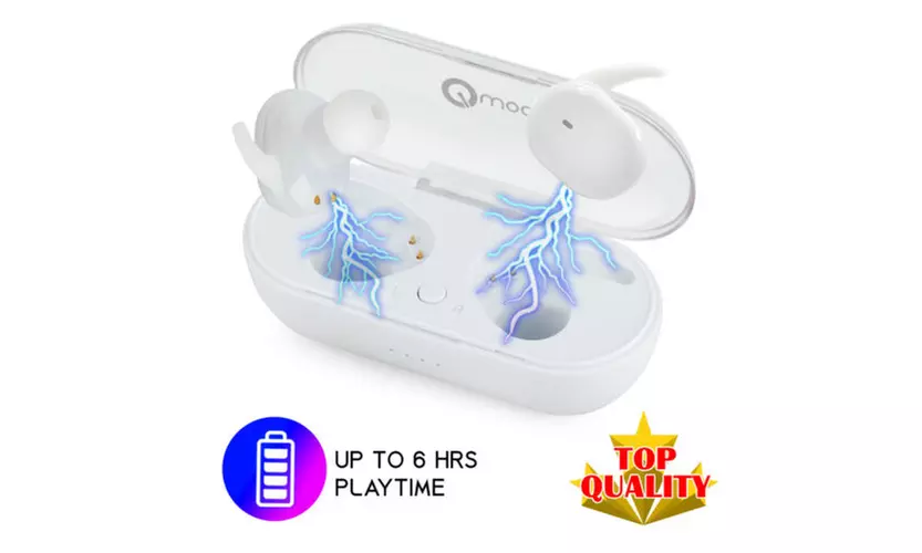 Mini Wireless Bluetooth 5.0 Earbuds True Bass Twins Stereo In-Ear Earphones Mic - Second Medium