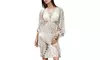 Women Sexy Lace Crochet Bikini Cover UP Swimwear Floral Kimono Cardigan Shirt