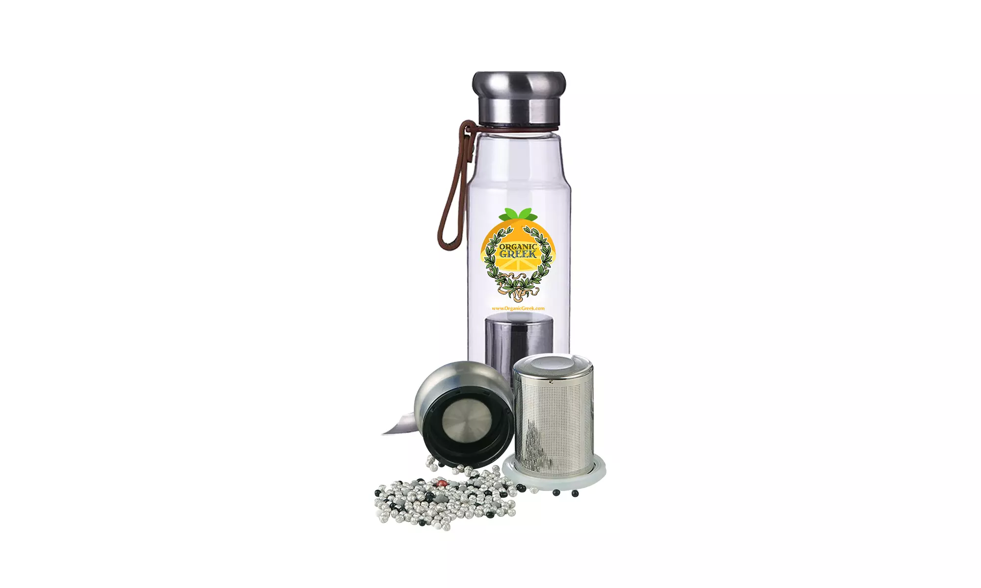 Organic Greek Hydrogen Alkaline Generator Water Filter Bottle 500mL (16.9 FL OZ) - Second Medium