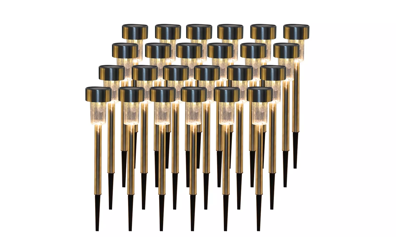 10/24pcs 5W High Brightness Solar Power LED Lawn Lamps with Lampshades White - Primary Image