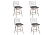 Costway Set of 4 Swivel Bar Stools Counter Height Upholstered Faux Leather Chair - Second Medium