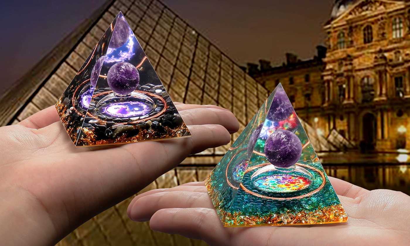 Healing Crystal Pyramid Energy Generator Reiki Chakra