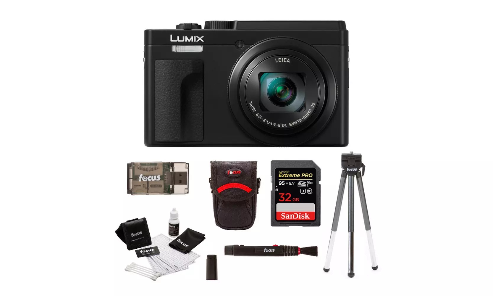 Panasonic LUMIX ZS80 24-720mm Travel Zoom Lens Digital Camera (Black) Bundle - Primary Image